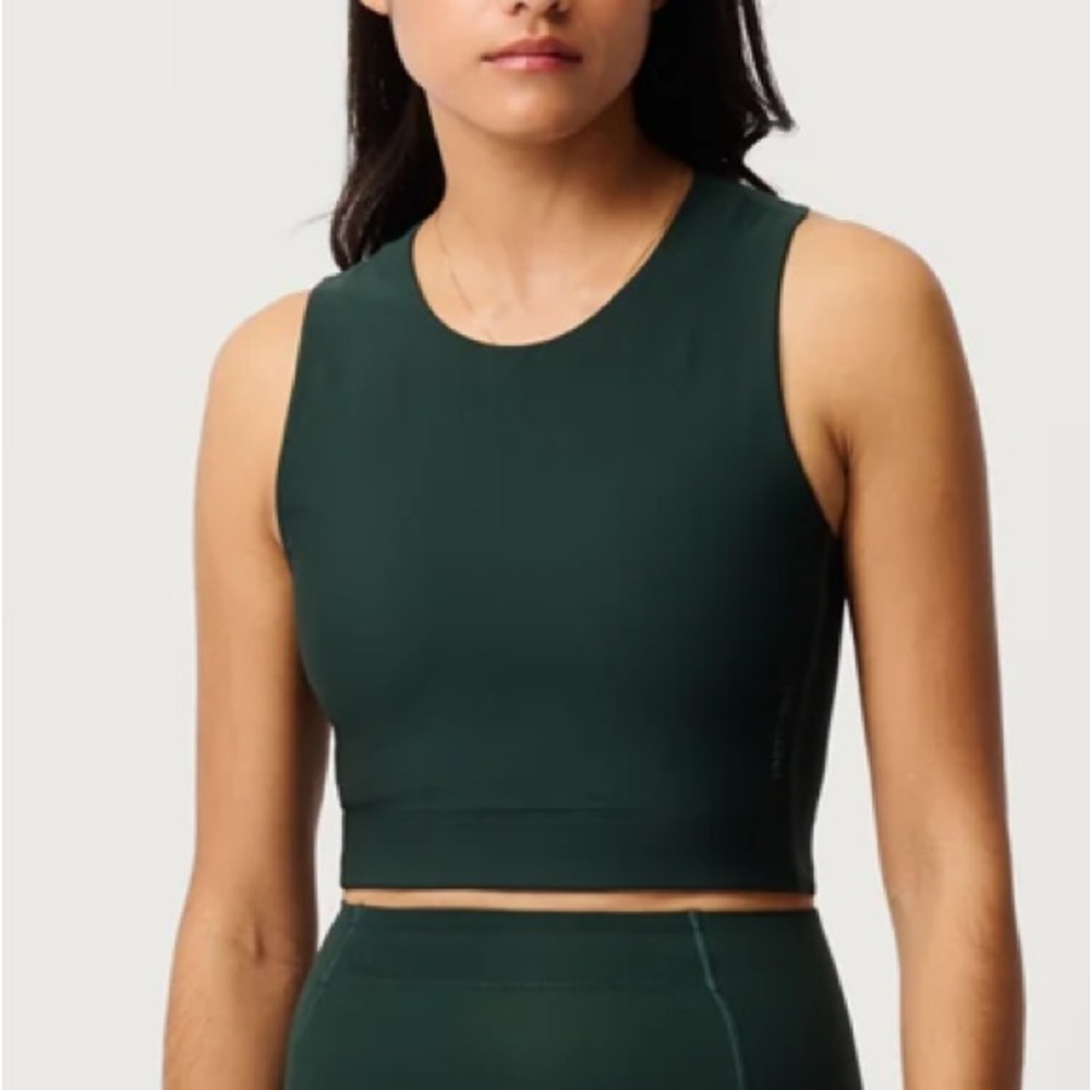 Hikerkind Women's Performance Base Top 01 Crop Top Conifer Green Sz 2XL NWOT